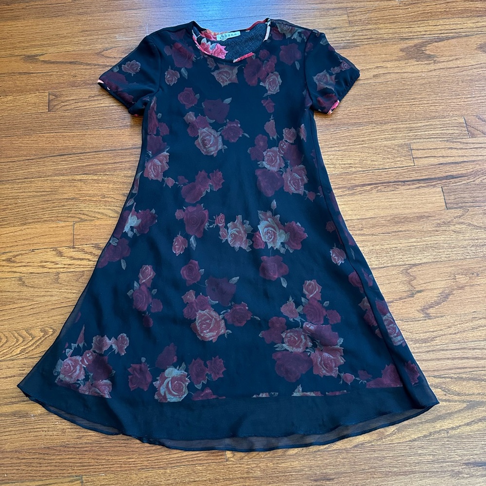 Vintage Floral Babydoll Dress